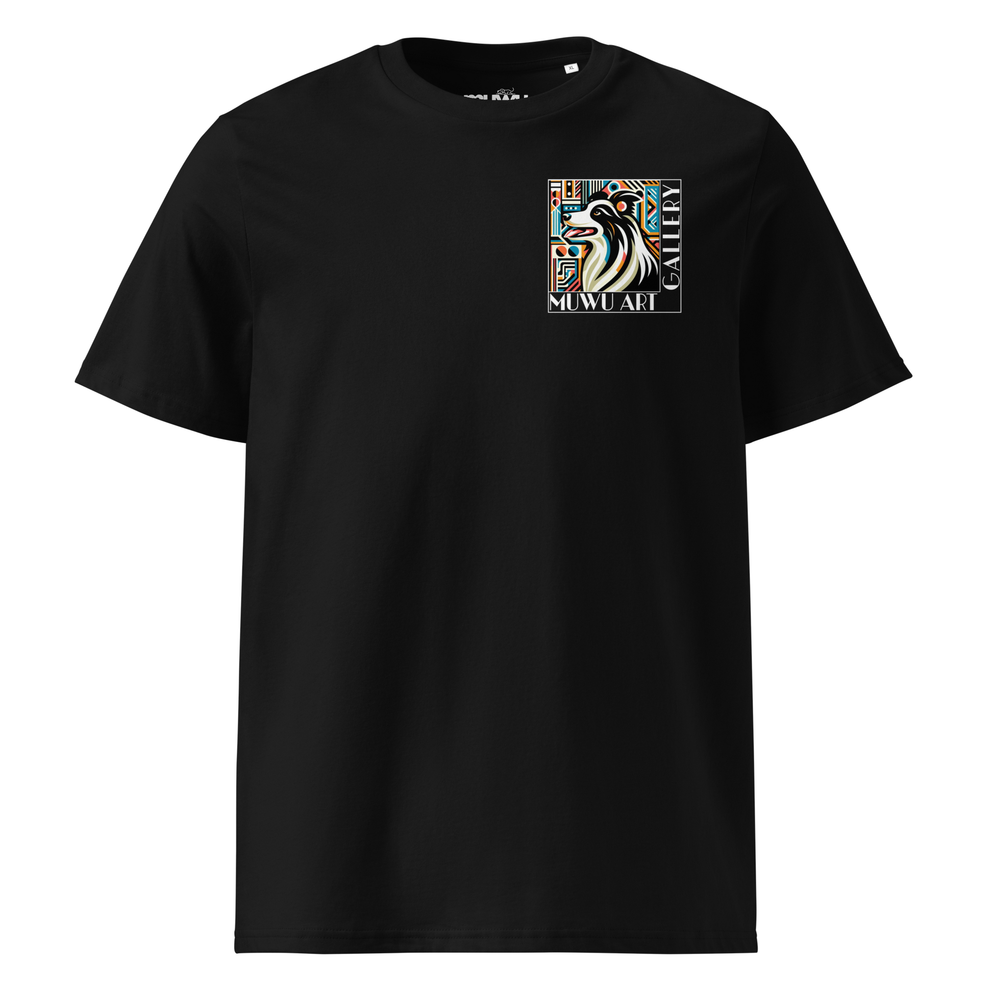 Muwu Clothing Unisex - Border Collie  Deco black Edition Front