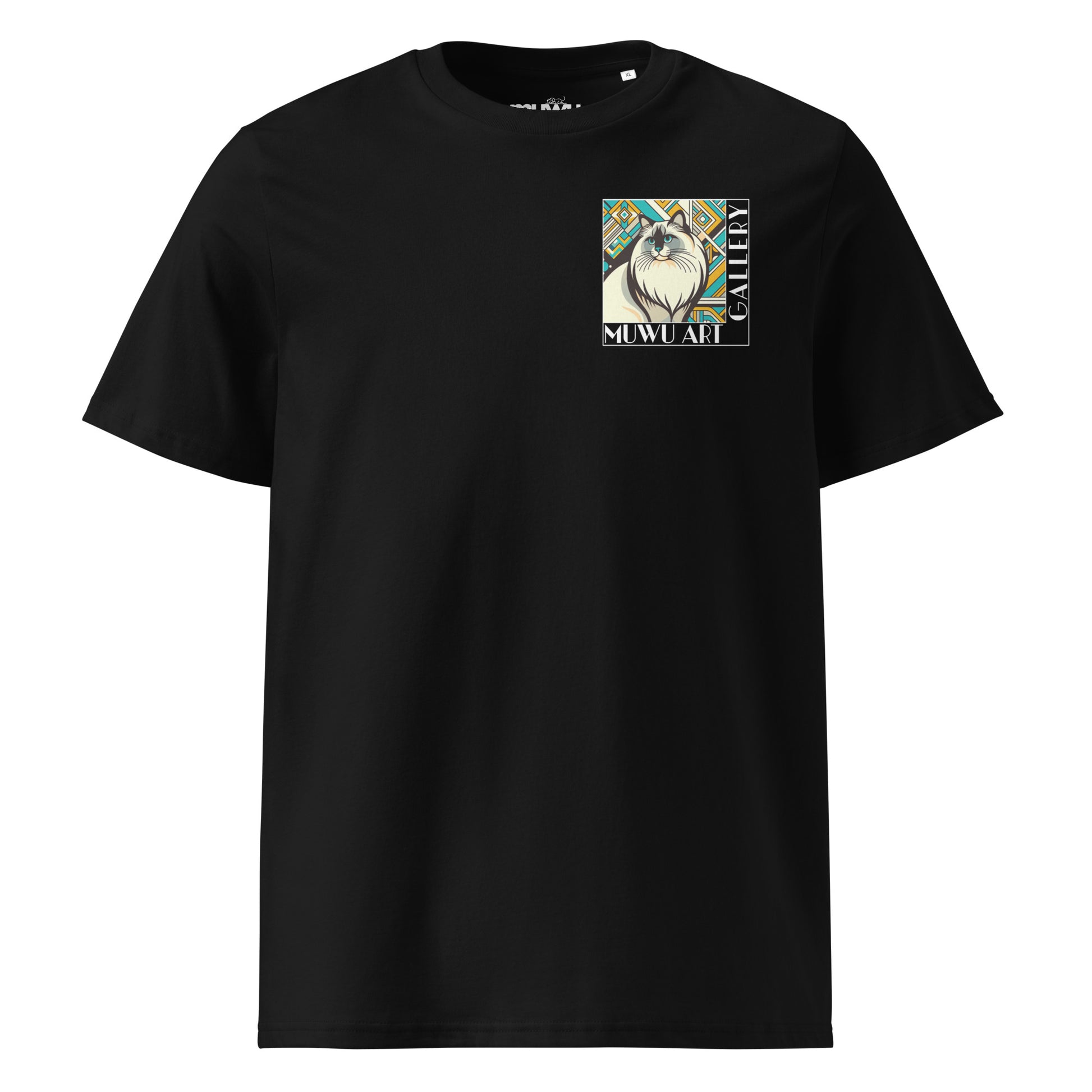 muwu t-shirt ragdoll art deco collection black