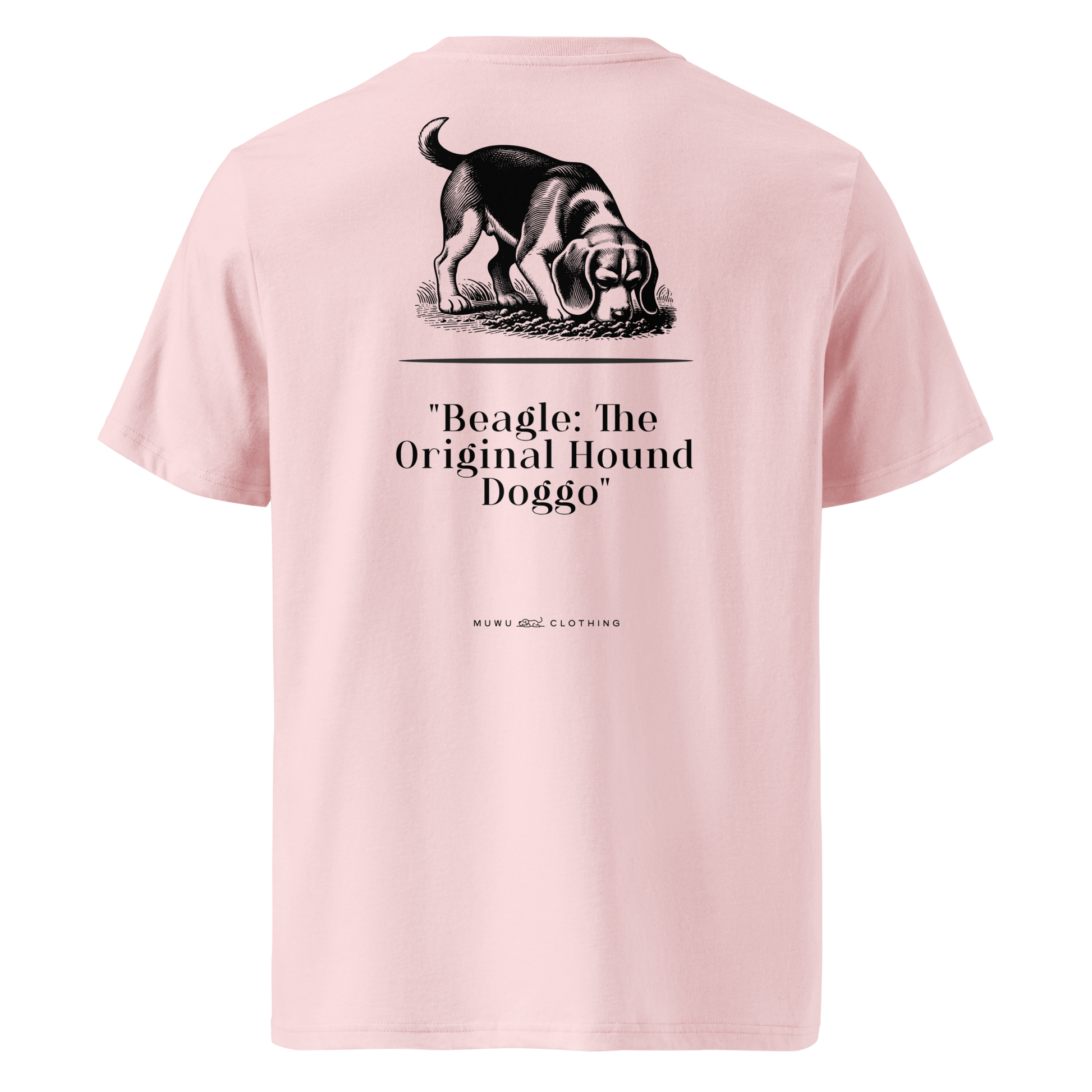 Muwus Vintage tee collection Beagle cotton pink back