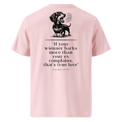 Muwus Vintage tee collection Dachshund cotton pink back