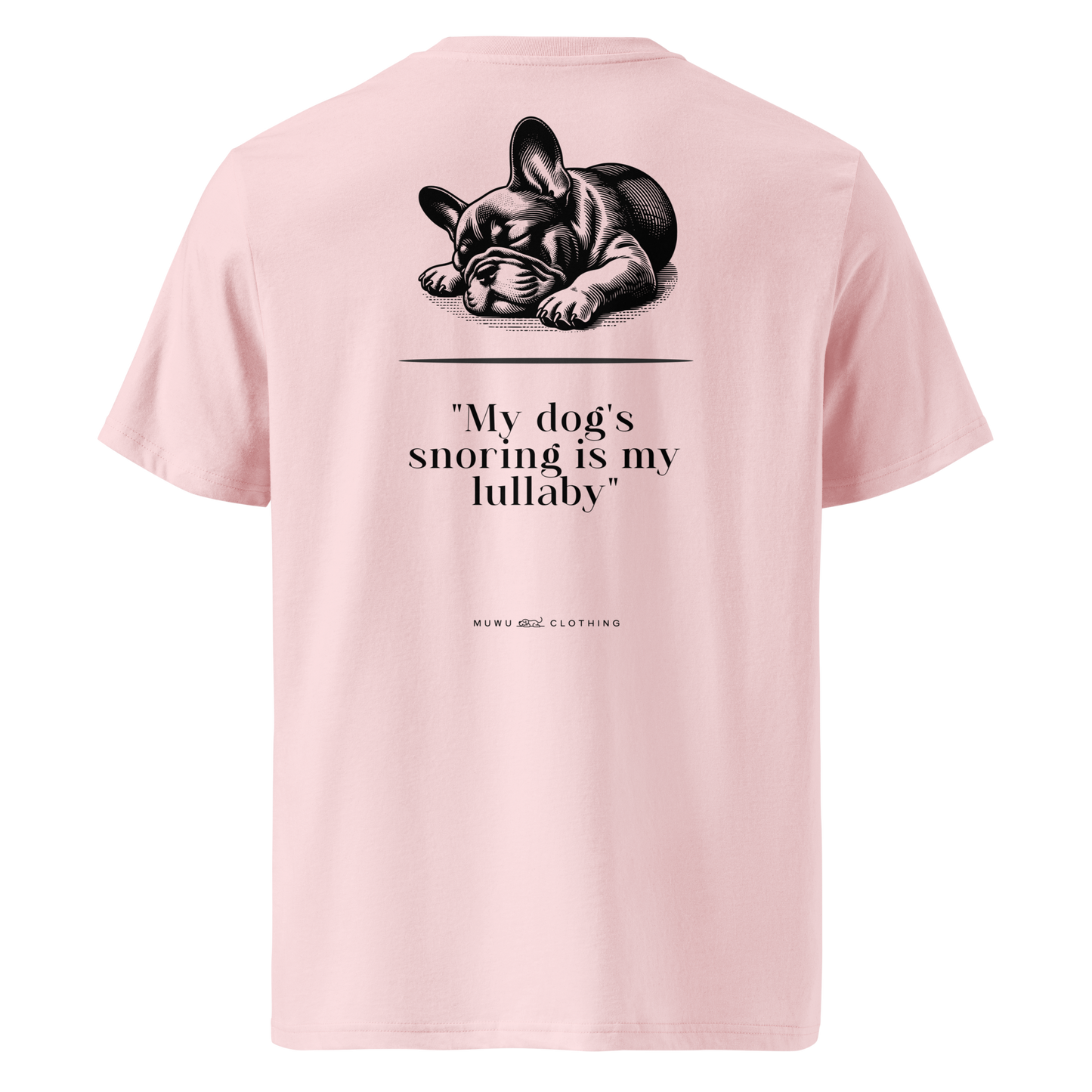 Muwus Vintage tee collection French Bulldog cotton pink back