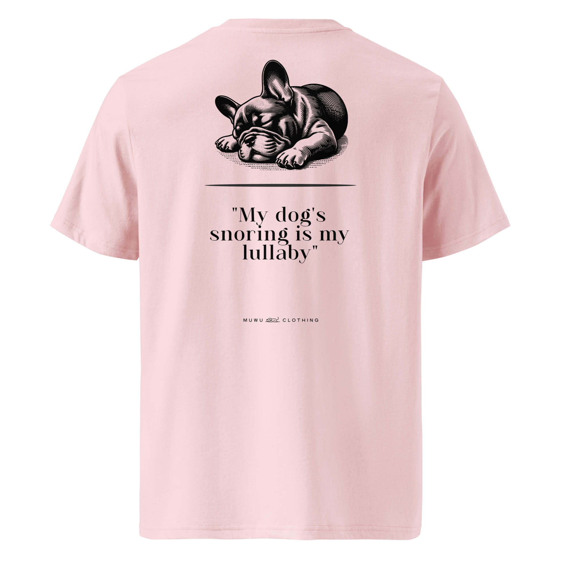 Muwus Vintage tee collection French Bulldog cotton pink back