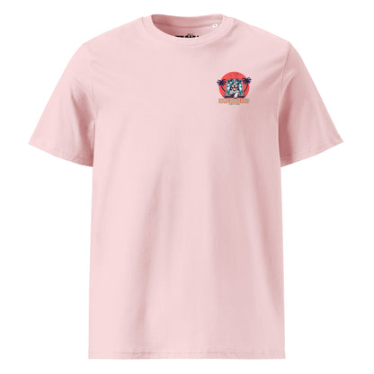 Muwus Beach tees collection Slow life Doggo cotton pink front