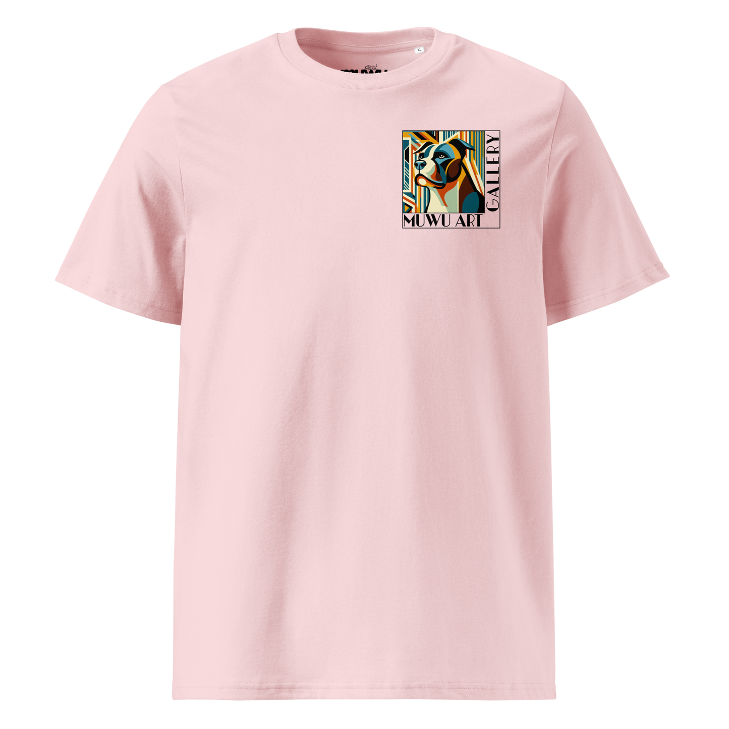 Muwu Clothing Unisex - Pitbull Deco cotton pink front