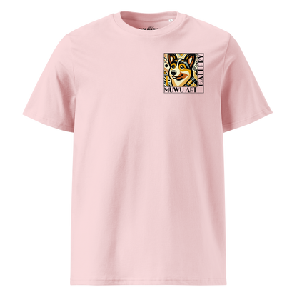 Muwu Clothing Unisex - Corgi Deco cotton pink front