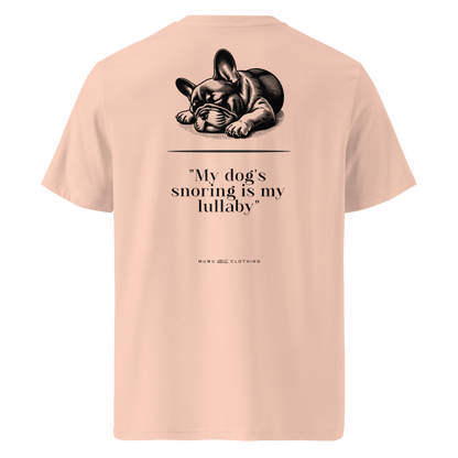 Muwus Vintage tee collection French Bulldog fraiche peche back