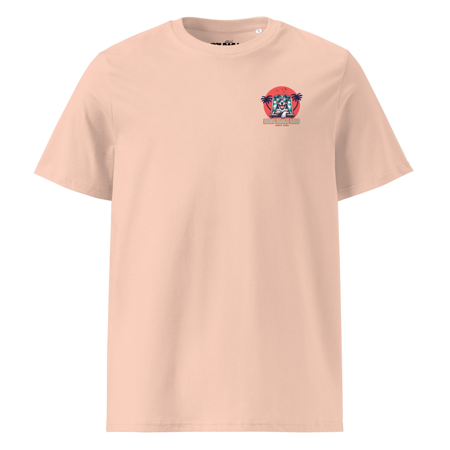 Muwus Beach tees collection Slow life Doggo fraiche peche front