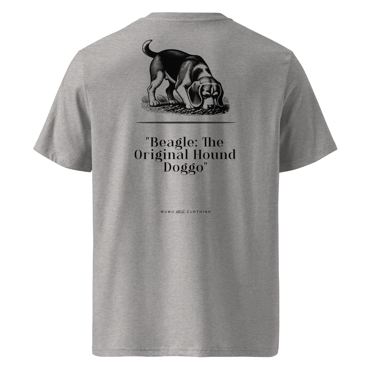 Muwus Vintage tee collection Beagle heather grey back