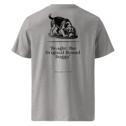 Muwus Vintage tee collection Beagle heather grey back