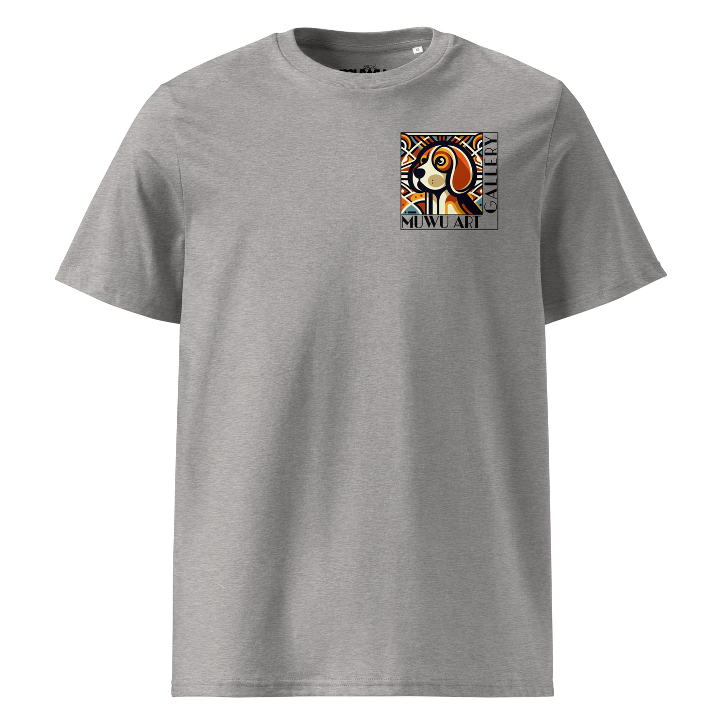 Muwu Clothing Unisex - Beagle Deco heather grey front