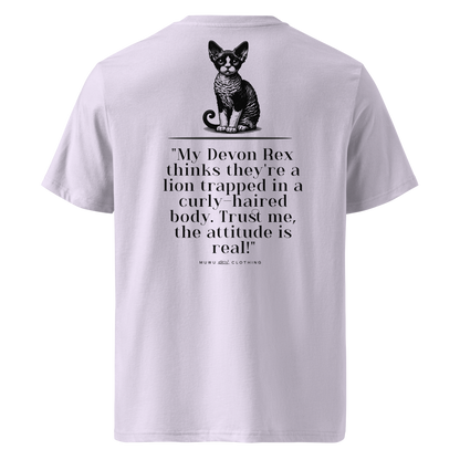 Muwus Vintage tee collection Devon Rex lavender back