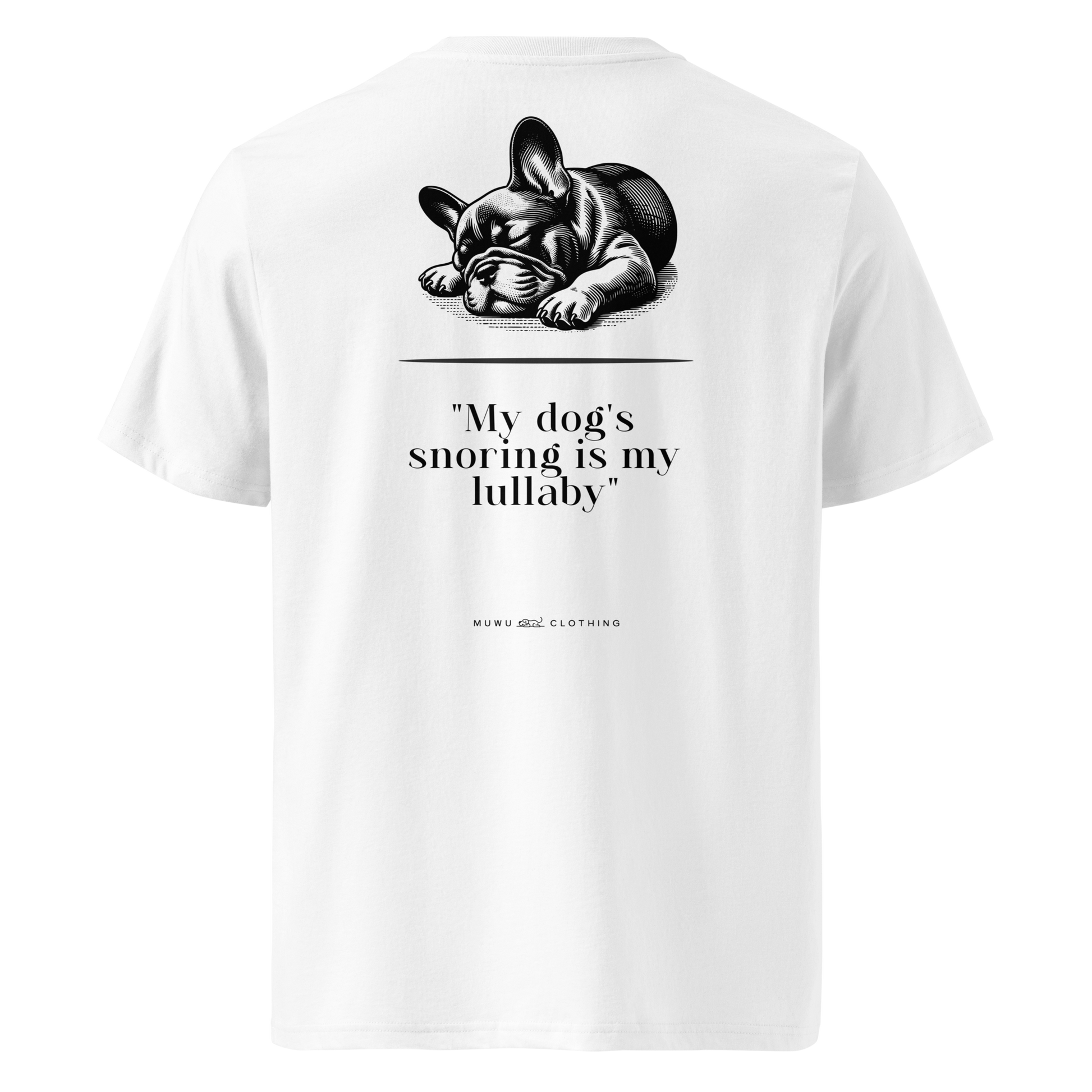 Muwus Vintage tee collection French Bulldog white back